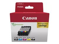 Canon PGI-570/CLI-571 PGBK/BK/C/M/Y Multi Pack - 5-pack - svartfärgad, svart, gul, cyan, magenta - original - bläcktank 0372C006