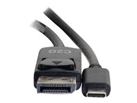 C2G 12ft USB C to DisplayPort Cable - 4K - Black - M/M - extern videoadapter - svart 26904