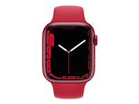 Apple Watch Series 7 (GPS + Cellular) (PRODUCT) RED - röd aluminium - smart klocka med sportband - röd - 32 GB MKJU3DH/A