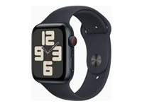 Apple Watch SE (GPS + Cellular) 2a generation - midnatt - smart klocka med sportband - midnatt - 32 GB MRH83KS/A