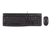 Logitech Desktop MK120 - sats med tangentbord och mus - USA, internationellt Inmatningsenhet 920-002563