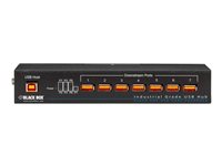 Black Box Industrial-Grade USB Hub - switch - 7 portar - TAA-kompatibel ICI207A