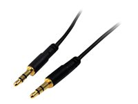 StarTech.com 3.5mm Audio Cable - 10 ft - Slim - M / M - AUX Cable - Male to Male Audio Cable - AUX Cord - Headphone Cable - Auxiliary Cable (MU10MMS) - ljudkabel - 3 m MU10MMS