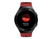 Huawei Watch GT 2e - svart rostfritt stål - smart klocka med rem - lavaröd - 4 GB 55025280