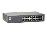 LevelOne GEU-1621 - switch - 16 portar - ohanterad - rackmonterbar GEU-1621