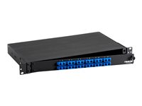 Black Box Rackmount Fiber Panel Loaded - patch-panel - 1U - 19"/23" JPM375A-R2