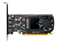 NVIDIA Quadro P1000 - grafikkort - Quadro P1000 - 4 GB - Adaptrar ingår VCQP1000V2-PB