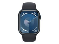 Apple Watch Series 9 (GPS + Cellular) - midnattsaluminium - smart klocka med sportband - midnatt - 64 GB MRHR3QF/A