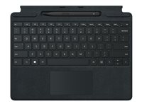 Microsoft Surface Pro Signature Keyboard - tangentbord - med pekplatta, accelerometer, Förvarings- och laddningsfack för Surface Slim Pen 2 - QWERTZ - tysk - svart - med Slim Pen 2 8X6-00005