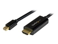 StarTech.com 2 m Mini DisplayPort till HDMI-kabel - 4K 30 Hz Video - mDP till HDMI-kabeladapter - Mini DP eller Thunderbolt 1/2 Mac/PC till HDMI-skärm/monitor - mDP till HDMI konverterarkabel - adapterkabel - DisplayPort / HDMI - 2 m MDP2HDMM2MB