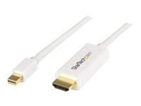 StarTech.com Mini DisplayPort to HDMI Converter Cable - 6 ft (2m) - mDP to HDMI Adapter with Built-in Cable - (M / M) Ultra HD 4K (MDP2HDMM2MW) - adapterkabel - DisplayPort / HDMI - 2 m MDP2HDMM2MW