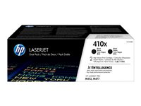 HP 410X - 2-pack - Lång livslängd - svart - original - LaserJet - tonerkassett (CF410XD) CF410XD