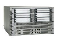 Cisco ASR 1006 HA Bundle - router - skrivbordsmodell, rackmonterbar - med 2 x Cisco ASR 1000-seiens inbäddad serviceprocessor, 10 Gbps / 2 x routingprocessor 1/SPA-gränssnittsprocessor 10 G ASR1006-10G-HA/K9
