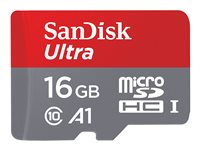 SanDisk Ultra - flash-minneskort - 16 GB - microSDHC UHS-I SDSQUAR-016G-GN6IA