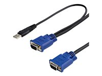 StarTech.com 15 ft 2-in-1 Ultra Thin USB KVM Cable - video/USB-kabel - 4.57 m SVECONUS15
