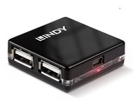 Lindy 4 Port USB 2.0 Mini Hub - hubb - 4 portar 42742