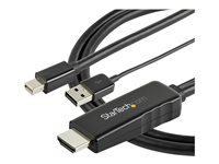 StarTech.com 3ft (1m) HDMI to Mini DisplayPort Cable 4K 30Hz, Active HDMI to mDP Adapter Converter Cable with Audio, USB Powered, Mac & Windows, HDMI Male to mDP Male Video Adapter Cable - HDMI to mDP Converter (HD2MDPMM1M) - kabel för video / ljud - DisplayPort / HDMI - 1 m HD2MDPMM1M
