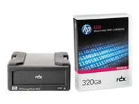 HPE RDX Removable Disk Backup System - RDX-enhet - SuperSpeed USB 3.0 - extern - med 320 GB kassett B7B63A#ABB