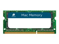 CORSAIR Mac Memory - DDR3 - sats - 16 GB: 2 x 8 GB - SO DIMM 204-pin - 1333 MHz / PC3-10600 - ej buffrad CMSA16GX3M2A1333C9