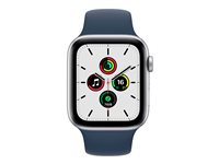 Apple Watch SE (GPS) - silveraluminium - smart klocka med sportband - abyss blue - 32 GB MKQ43DH/A