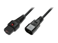 MicroConnect - förlängningskabel för ström - IEC 60320 C14 till power IEC 60320 C13 - 2 m PC1021