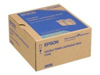 Epson Double Pack - 2-pack - cyan - original - tonerkassett C13S050608