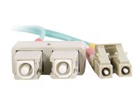 C2G LC-SC 10Gb 50/125 OM3 Duplex Multimode PVC Fiber Optic Cable (LSZH) - nätverkskabel - 3 m - havsblå 85533