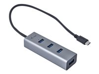 i-Tec USB-C 3.1 Metal HUB - hubb - 4 portar C31HUBMETAL403