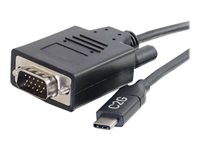 C2G 0.9m (3ft) USB C to VGA Adapter Cable - Video Adapter - Black - extern videoadapter - svart 82387