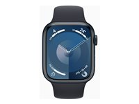 Apple Watch Series 9 (GPS) - midnattsaluminium - smart klocka med sportband - midnatt - 64 GB MR9A3QF/A