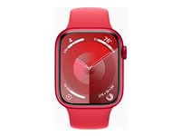 Apple Watch Series 9 (GPS + Cellular) (PRODUCT) RED - röd aluminium - smart klocka med sportband - röd - 64 GB MRYE3QF/A