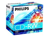 Philips CW7D2NJ10 - CD-RW x 10 - 700 MB - lagringsmedier CW7D2NJ10/00