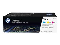 HP 131A - 3-pack - gul, cyan, magenta - original - LaserJet - tonerkassett (U0SL1AM) U0SL1AM