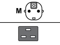 Fujitsu - strömkabel - CEE 7/7 till IEC 60320 C20 S26361-F3151-L100