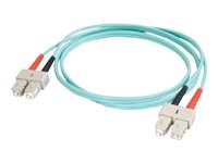 C2G SC-SC 10Gb 50/125 OM3 Duplex Multimode PVC Fiber Optic Cable (LSZH) - nätverkskabel - 2 m - havsblå 85514