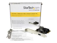 StarTech.com USB 3.1-kort (10 Gbps) med 2 portar - USB-A, 1x extern, 1x intern - PCIe - USB-adapter - PCIe x4 - USB 3.1 x 2 PEXUSB311EI