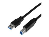 StarTech.com 1m 3 ft Certified SuperSpeed USB 3.0 A to B Cable Cord - USB 3 Cable - 1x USB 3.0 A (M), 1x USB 3.0 B (M) - 1 meter, Black (USB3CAB1M) - USB-kabel - USB Type B till USB typ A - 1 m USB3CAB1M