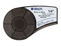 Brady B-595 - etiketter - matt - 1 rulle (rullar) - Rulle (0,635 cm x 6,4 m) M21-250-595-WT