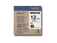 Brother HG131 - bandlaminat - 5 kassett(er) - Rulle (1,2 cm x 8 m) HG131V5
