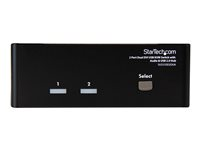 StarTech.com KVM-switch för dubbla DVI-bildskärmar med audio, 2 portar & USB 2.0-hubb - omkopplare för tangentbord/video/mus/ljud/USB - 2 portar SV231DD2DUA