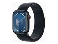 Apple Watch Series 9 (GPS + Cellular) - midnattsaluminium - smart klocka med sportögla - midnatt - 64 GB MRHU3QF/A