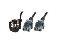 MicroConnect - strömdelare - power CEE 7/7 till power IEC 60320 C13 - 3 m PE011330