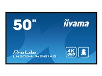Iiyama LH5054UHS-B1AG LH54 Series - 50" LED-bakgrundsbelyst LCD-skärm - 4K - för interaktiv skyltning/interaktiv kommunikation LH5054UHS-B1AG