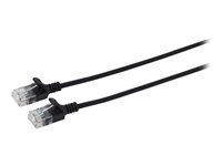 MicroConnect nätverkskabel - 1 m - svart V-UTP6A01S-SLIM