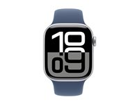 Apple Watch Series 10 (GPS) - silveraluminium - smart klocka med sportband - denim - 64 GB MWWC3QN/A