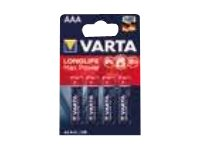 Varta Longlife Max Power 4703 batteri - 4 x AAA - alkaliskt 04703 101 404