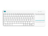 Logitech Wireless Touch Keyboard K400 Plus - tangentbord - tysk - vit Inmatningsenhet 920-007128