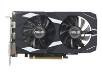 ASUS Dual GeForce GTX 1650 4GB EVO - OC Edition - grafikkort - GF GTX 1650 - 4 GB - svart, silver 90YV0EZD-M0NA00
