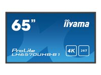 iiyama ProLite LH6570UHB-B1 65" Klass (64.5" visbar) LED-bakgrundsbelyst LCD-skärm - 4K - för digital skyltning LH6570UHB-B1
