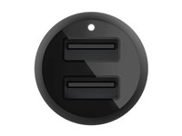 Belkin BoostCharge Dual Charger strömadapter för bil - USB - 24 Watt CCE002BT1MBK